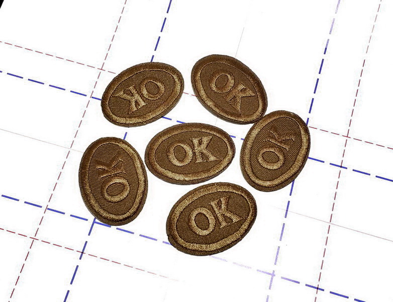 337 Термоаппликация 5,0*3,7см Овал ОК коричневый