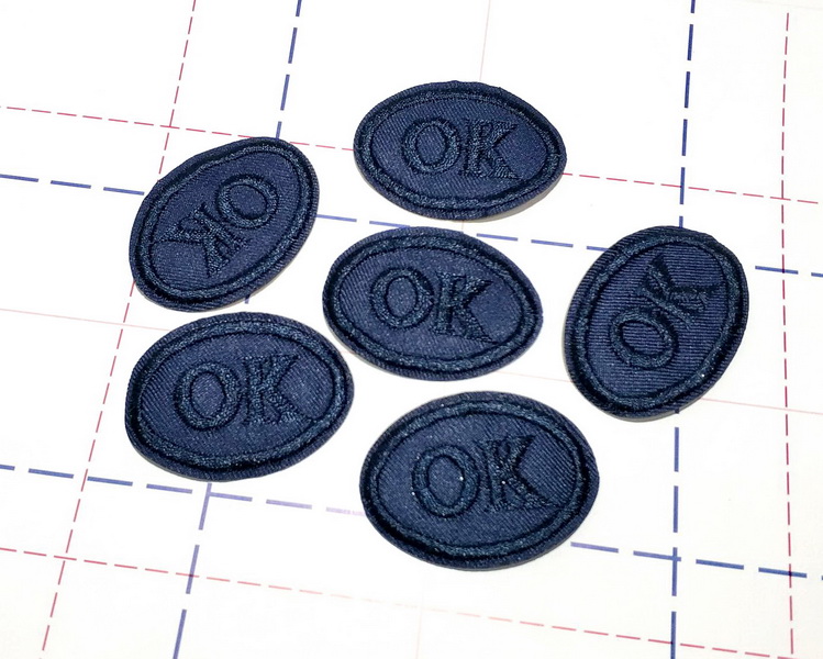 337 Термоаппликация 5,0*3,7см Овал ОК темно-синий