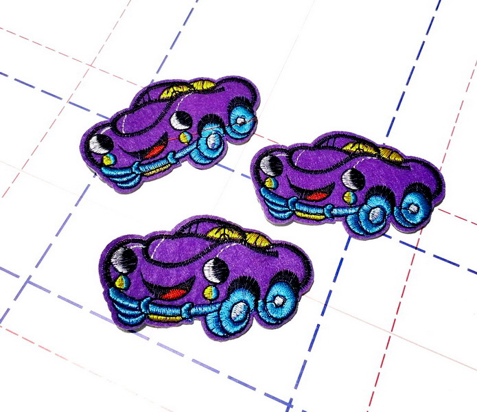 339 Термоаппликация 7,5*4,5см Тачка фиолетовый