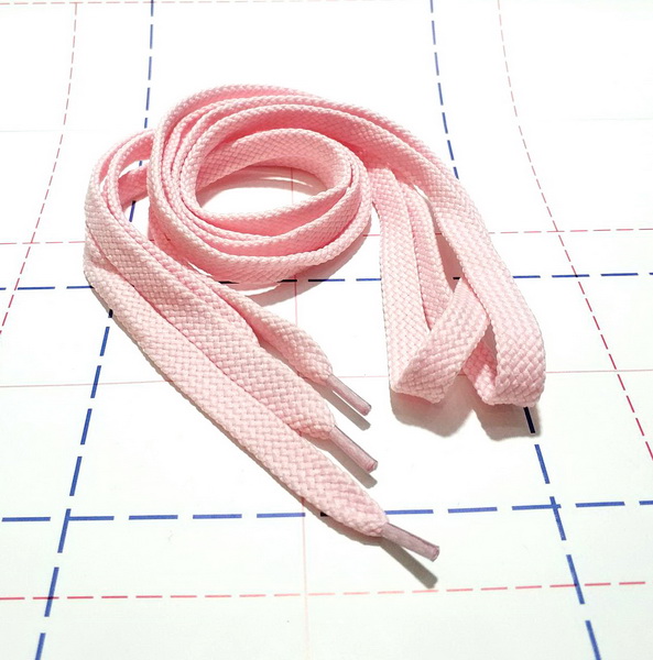 34 Шнурок кроссовочный 10мм/100см Светло-розовый