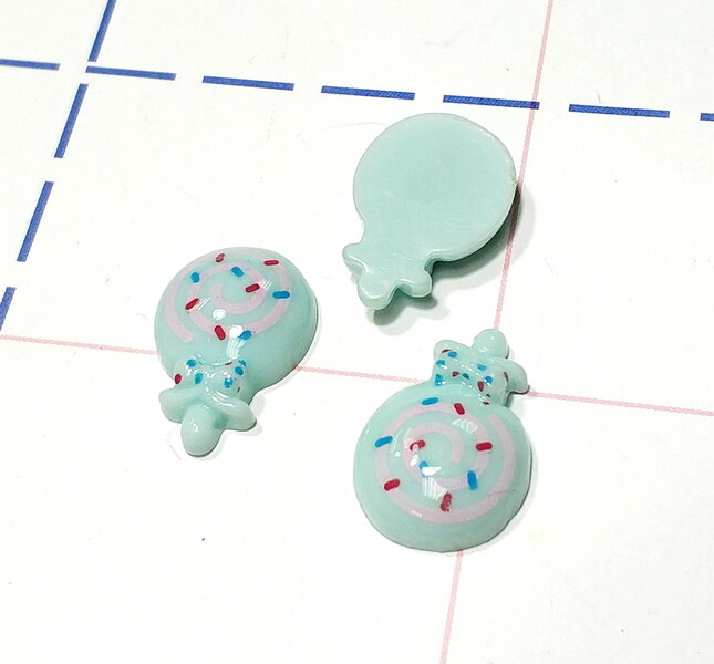 355 Кабошон Леденец 22*16 мм голубой