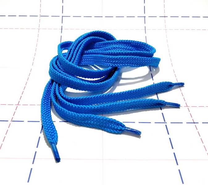 35 Шнурок кроссовочный 10мм/100см Светло-синий