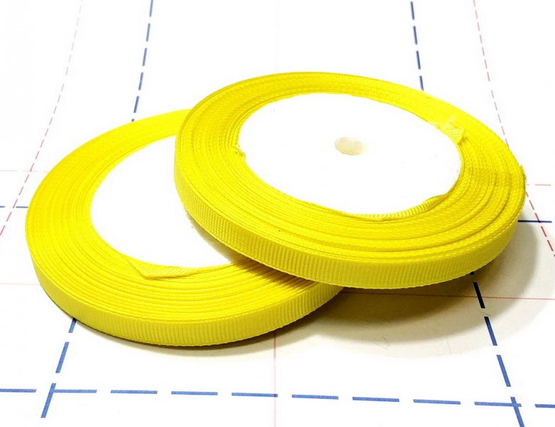 36 Лента репсовая 6 мм 18,3м (+-1м) оттенок желтого