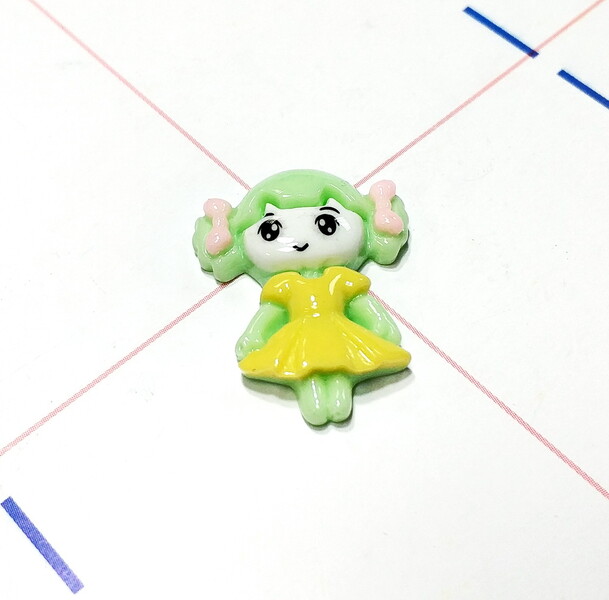 391 Кабошон Девочка 26*30 мм мятный