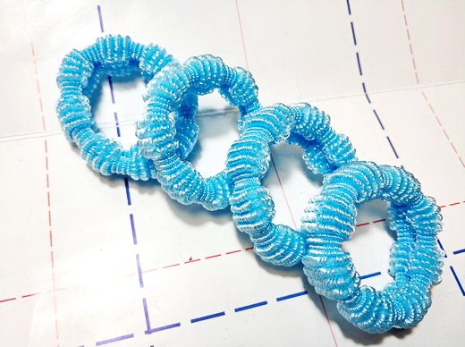 Резинки Махра Волна 40 мм голубой