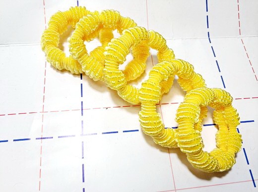 Резинки Махра Волна 40 мм желтый 