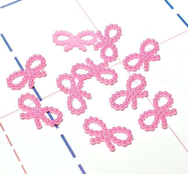 455 Кабошон Бантик 18*10 мм 10шт/уп розовый