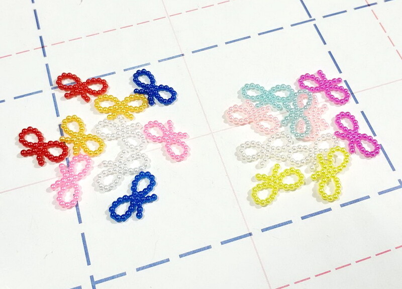 460 Кабошон Бантик 18*10 мм 10шт/уп ассорти