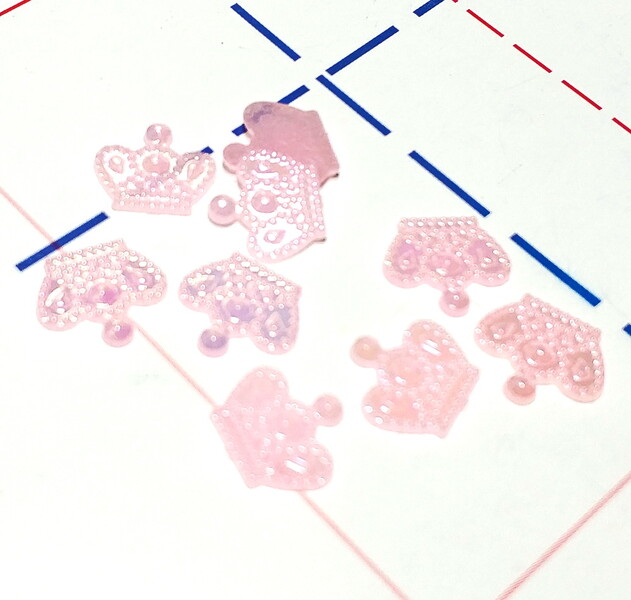 473 Кабошон Корона 12 мм 10 шт/уп розовый