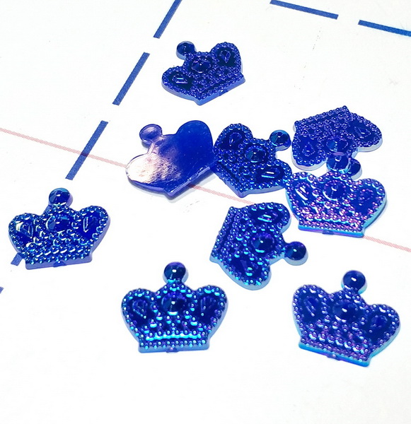 477 Кабошон Корона 12 мм 10 шт/уп синий