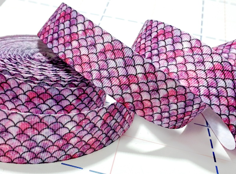 487 25мм Репсовая лента с рисунком 45м (+-1м) Чешуя
