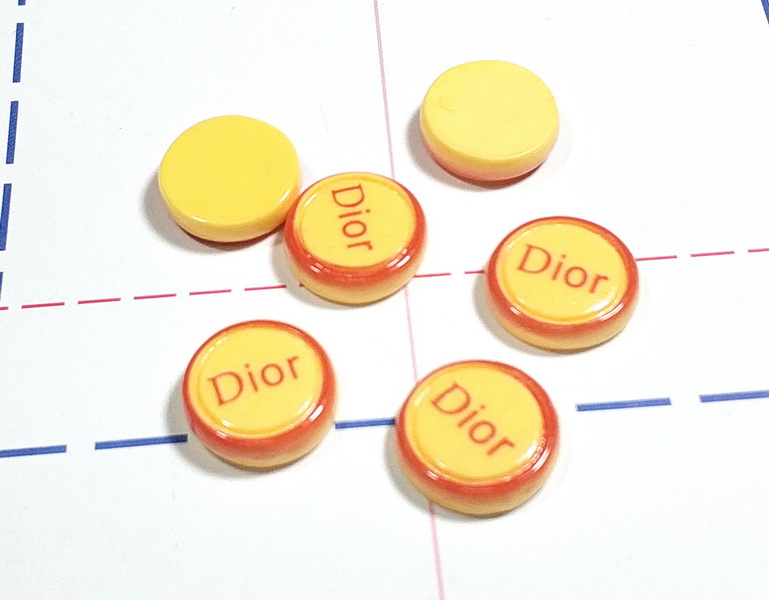 500 Кабошон Диор 17 мм желтый