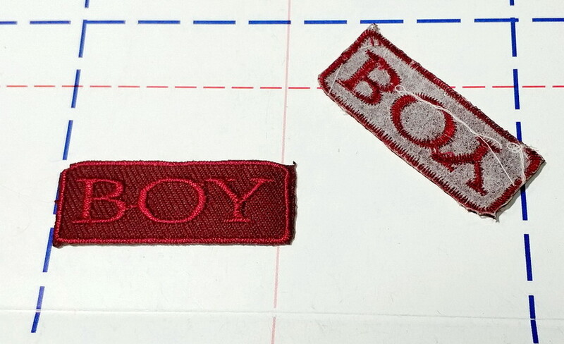 052 Термоаппликация 5,5*2,0 см BOY Бордовый