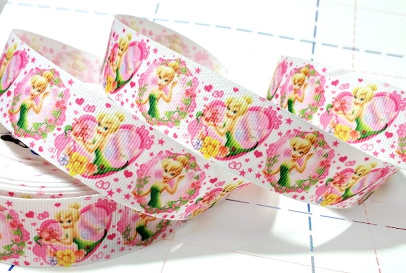 570 25мм Репсовая лента с рисунком 23м (+-1м) Феи