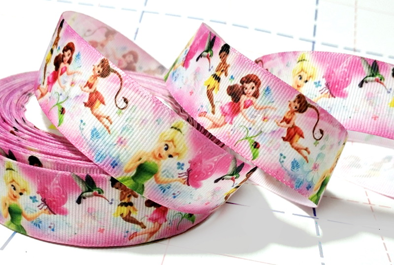 572 25мм Репсовая лента с рисунком 23м (+-1м) Феи