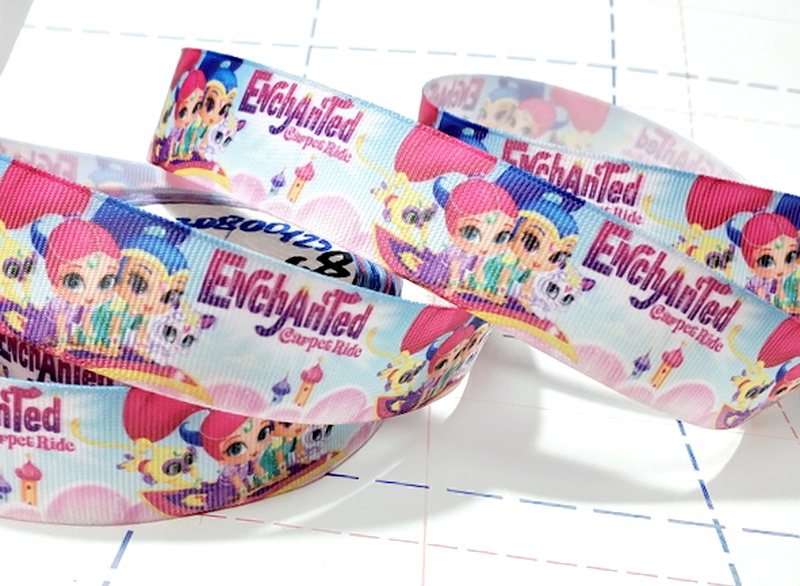 597 25мм Репсовая лента с рисунком 23м (+-1м) Принцессы