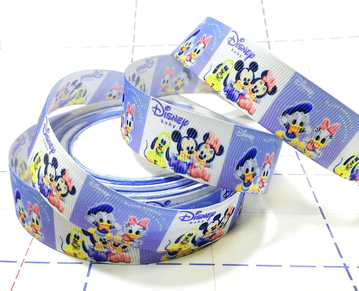 660 25мм Репсовая лента с рисунком 23м (+-1м) Микки и Минни
