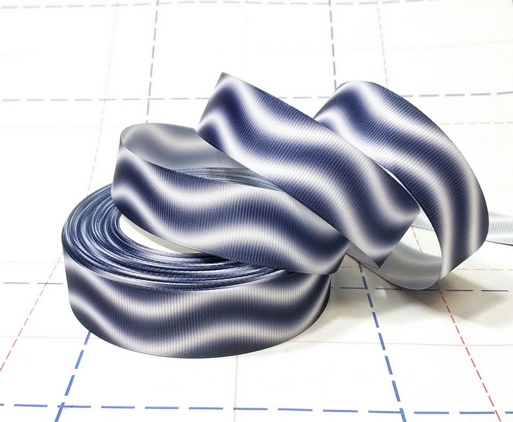 672 25мм Репсовая лента с рисунком 23м (+-1м) Градиент-волна