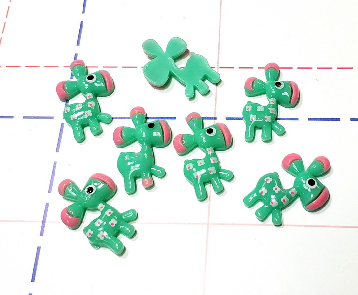 076 Кабошон Олененок 28*18 мм тиффани