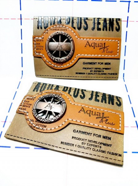 008 Лейбл с металлической вставкой Aqua Plus Jeans