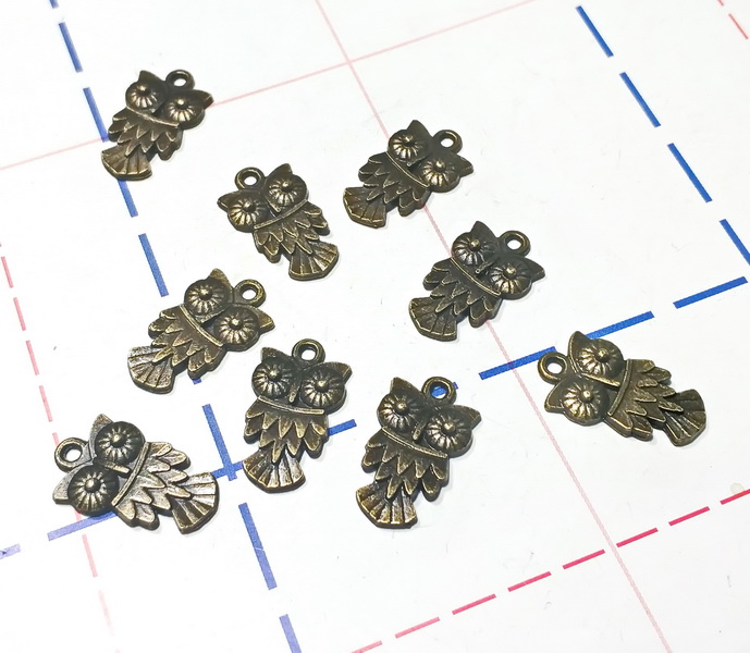 085 Подвеска 20*11 мм Сова бронза