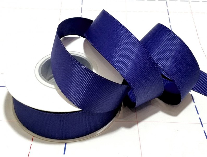91 Лента репсовая 25мм 18,3м/боб (+-1м) оттенок Сине-фиолетовый