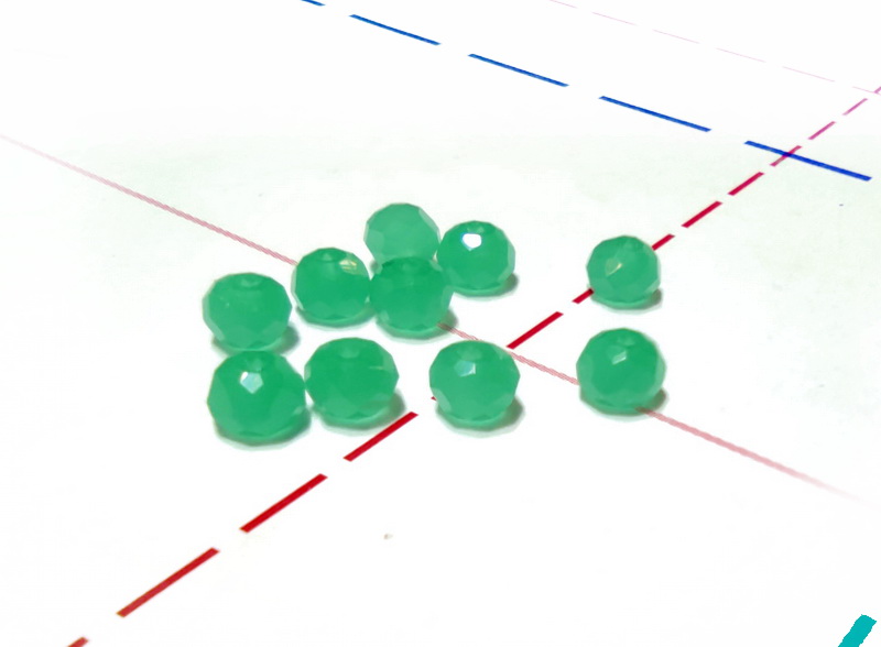 33 Бусы стеклянные 4мм RONDELLE 10шт/уп Матовый Бирюзовый