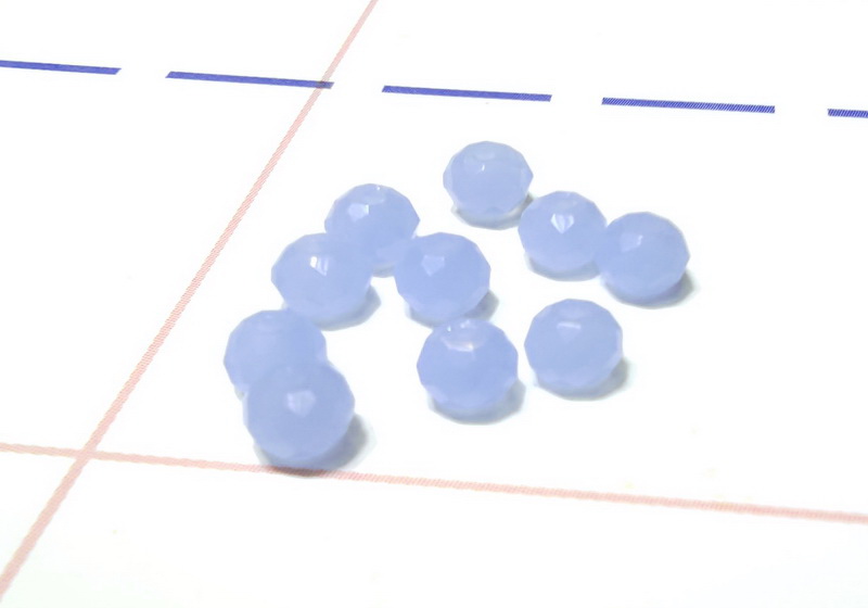 44 Бусы стеклянные 4мм RONDELLE 10шт/уп Матовый Нежно-фиолетовый