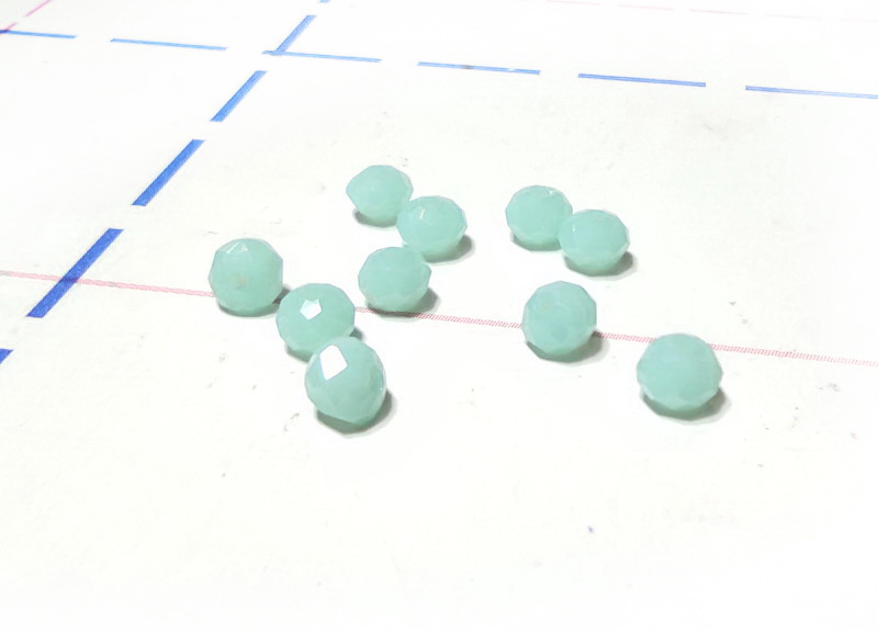 47 Бусы стеклянные 4мм RONDELLE 10шт/уп Матовый Светло-голубой