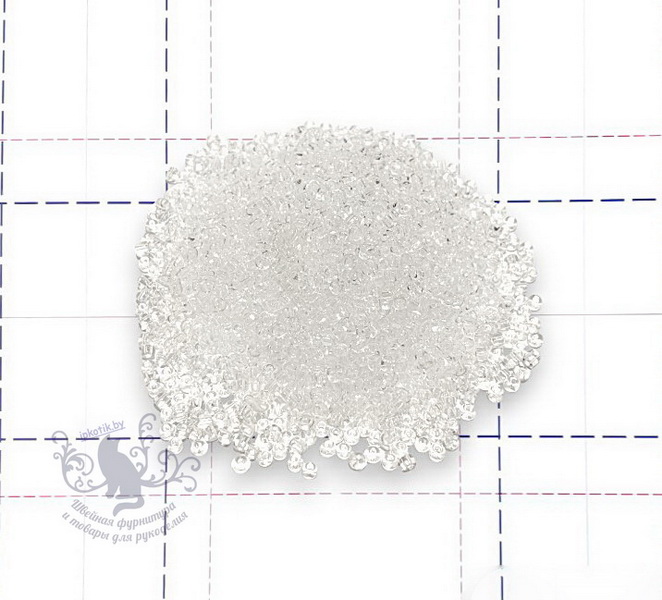 1 Бисер р.12 50гр (+-1гр) Прозрачный 