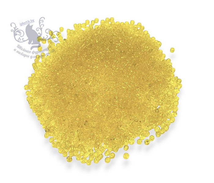 10 Бисер р.12 Прозрачный_УПАКОВКА 450гр. оттенок желтого