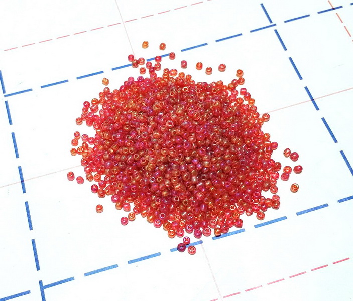 165 Бисер р.12 Прозрачный радужный__УПАКОВКА 450(+-5гр)гр