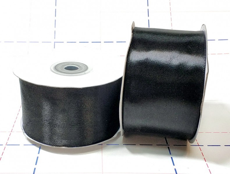 Лента атласная 50 мм 5м (+-0,2м) Черный