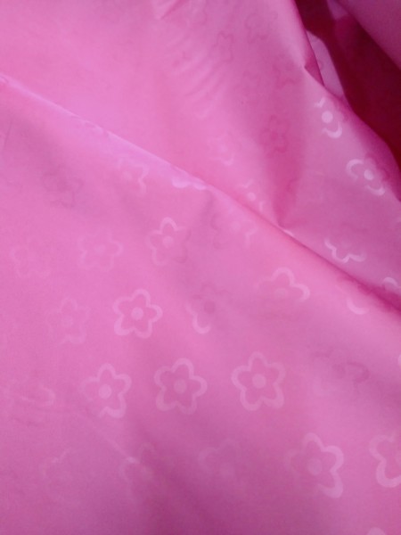 Лоскут_Ткань Дюспо 240Т PU-milki 150см(+-2см) Розовый Цветочек №16-2126 2,20м