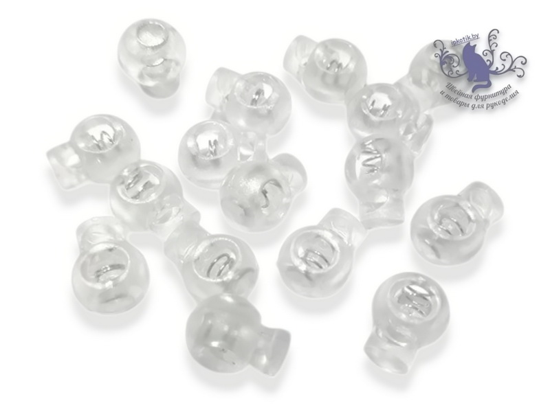 Фиксатор Шар 18*15 мм Пластик 500шт/уп Прозрачный
