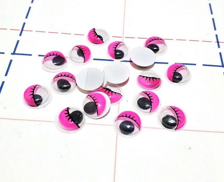 Глазки 12 мм круглые Розовые