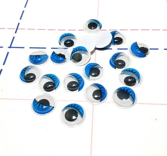 Глазки 12 мм круглые Синие