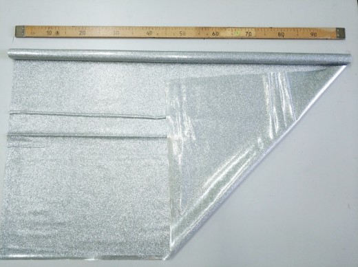 04 Кожзам/основа силикон Глиттер мелкий 140*100 см Серебро