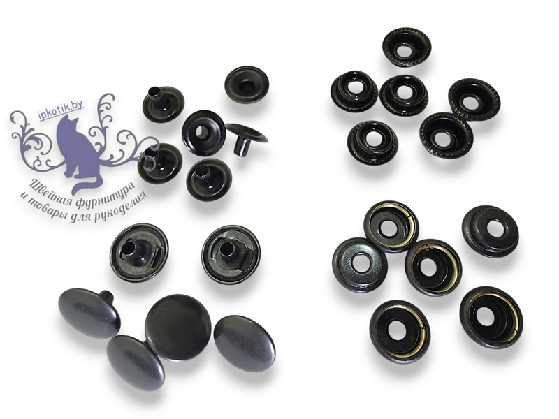 Кнопка КОЛЬЦО 15мм 100шт/уп(+-5) Оксид