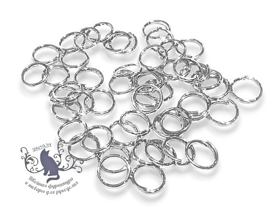 Кольцо соединительное 6мм 50шт/уп Серебро