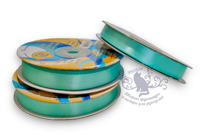 239 Лента атласная 12 мм 33м (+-1м) оттенок голубого