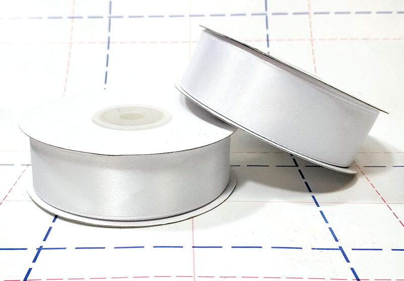 Лента атласная 25мм 27м (+-1м) Белый