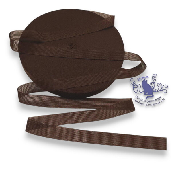 Тесьма 23мм вязаная окантовочная БОБИНА 100м/боб (+-2м) Коричневый