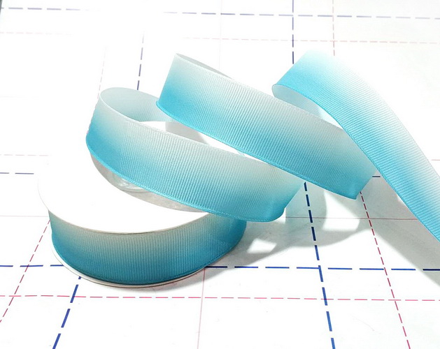 419 25мм Репсовая лента с рисунком 23м (+-1м) Градиент голубой