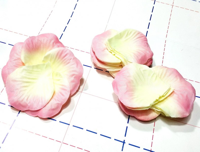 Лепесток тканевый 55*45мм 30гр (200+/-20шт) Лимонно-розовый