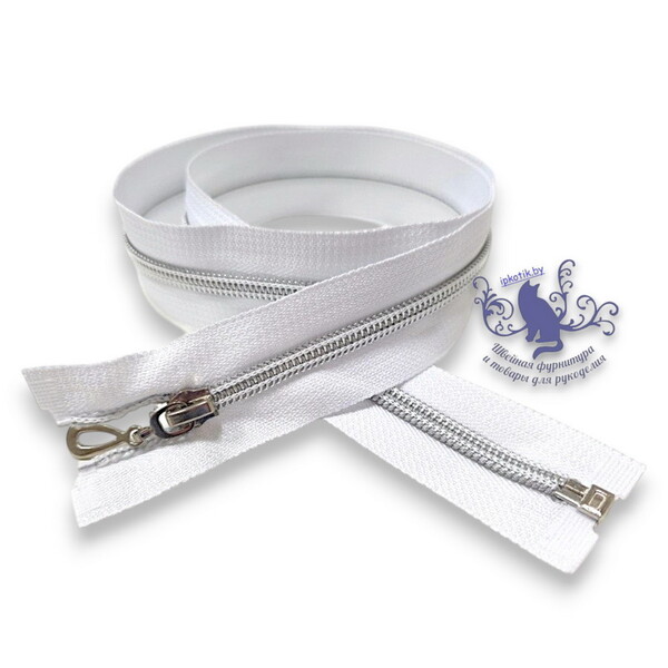 75см Витая молния Декор Т7/1 Белый/серебро