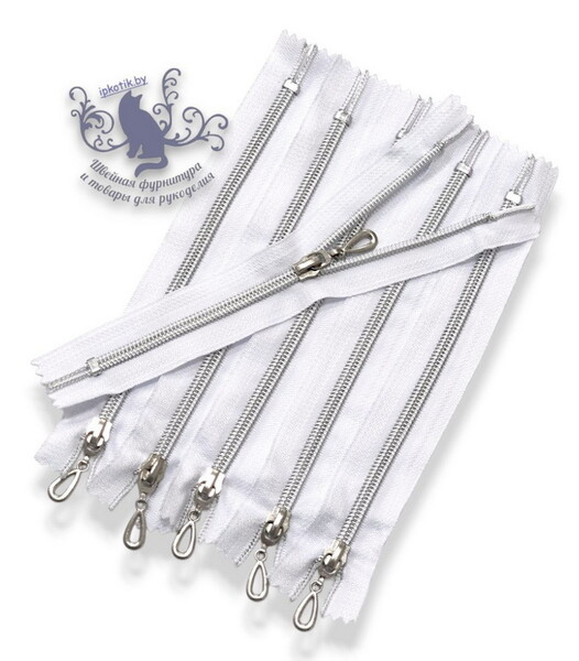 18см Витая молния Декор Т7/1 Белый/серебро Н/Р