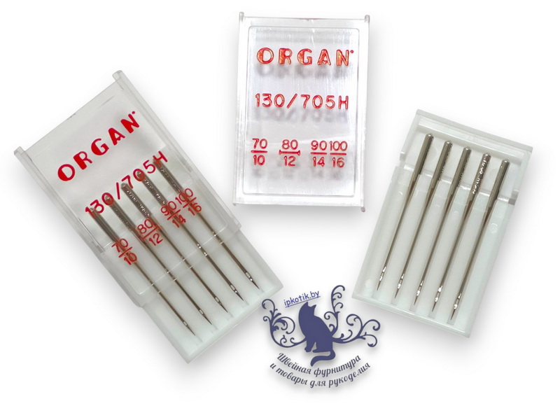 Иглы ORGAN 130/705Н для БШМ (№70-100) универсальные