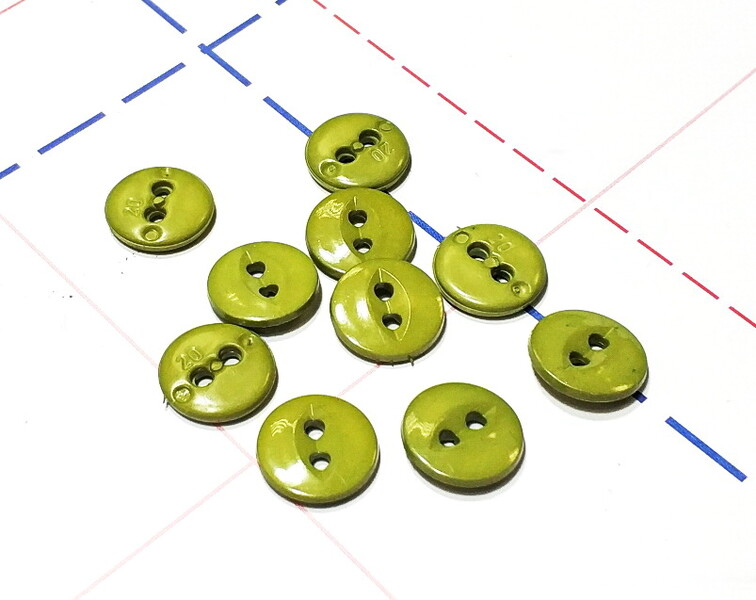 13/2 Пуговицы Декор 10шт/уп Светло-оливковый