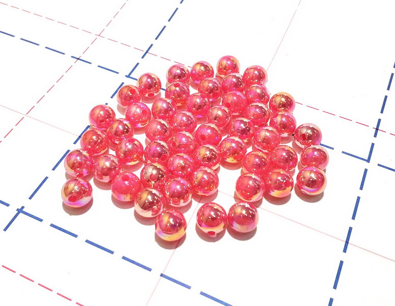Бусы Перламутровые пластик 10мм УПАКОВКА 500гр (+-5гр) Розовый